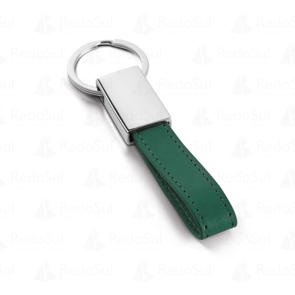 Chaveiro personalizado em Couro sintético e metal